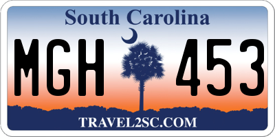 SC license plate MGH453