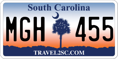 SC license plate MGH455