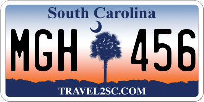 SC license plate MGH456