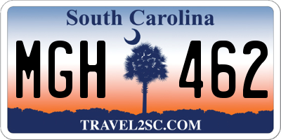 SC license plate MGH462