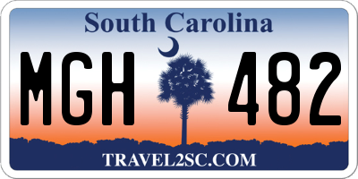 SC license plate MGH482