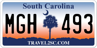 SC license plate MGH493