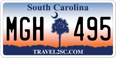SC license plate MGH495