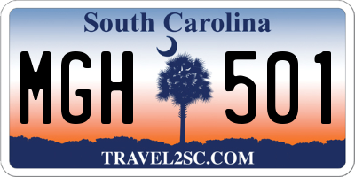 SC license plate MGH501