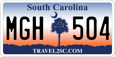 SC license plate MGH504