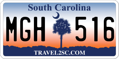 SC license plate MGH516