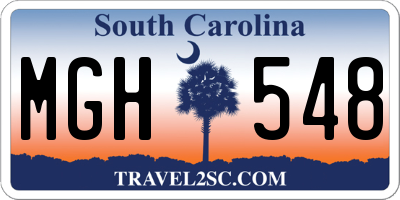 SC license plate MGH548