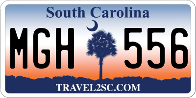 SC license plate MGH556