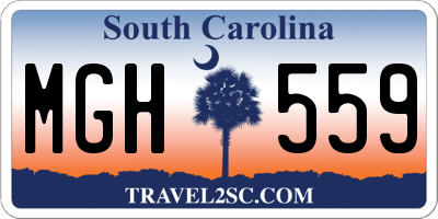 SC license plate MGH559