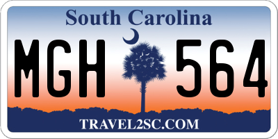 SC license plate MGH564