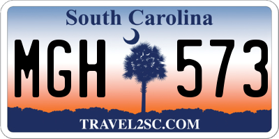 SC license plate MGH573