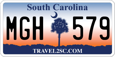 SC license plate MGH579