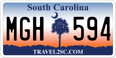 SC license plate MGH594