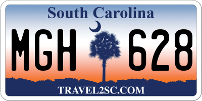 SC license plate MGH628