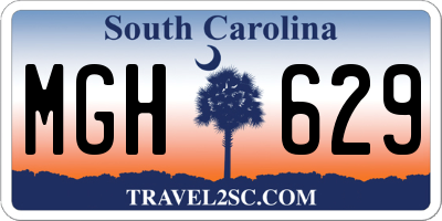 SC license plate MGH629