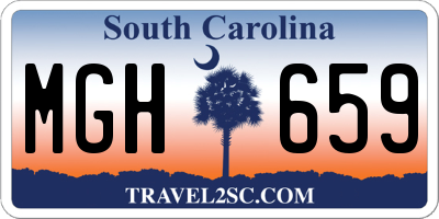 SC license plate MGH659