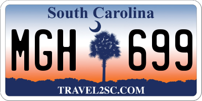 SC license plate MGH699