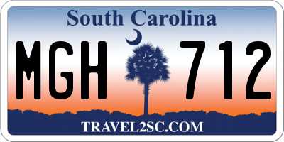 SC license plate MGH712