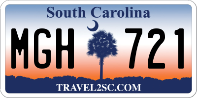 SC license plate MGH721