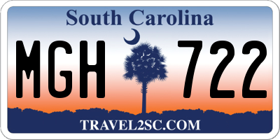 SC license plate MGH722