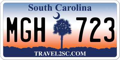 SC license plate MGH723