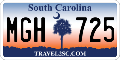 SC license plate MGH725