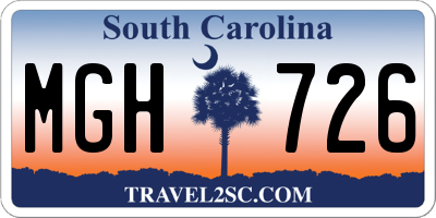 SC license plate MGH726