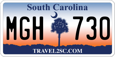 SC license plate MGH730