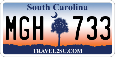 SC license plate MGH733