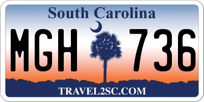 SC license plate MGH736