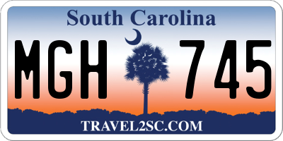 SC license plate MGH745