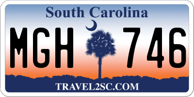 SC license plate MGH746
