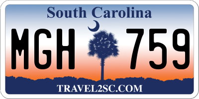 SC license plate MGH759