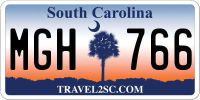 SC license plate MGH766