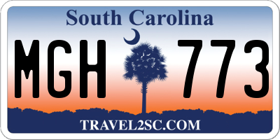 SC license plate MGH773