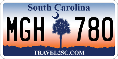 SC license plate MGH780