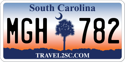 SC license plate MGH782