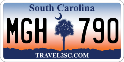 SC license plate MGH790
