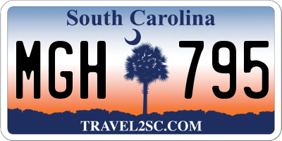SC license plate MGH795