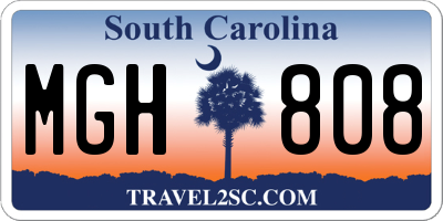 SC license plate MGH808