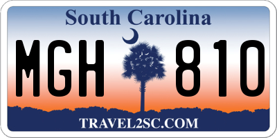 SC license plate MGH810