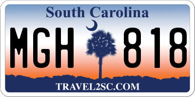SC license plate MGH818