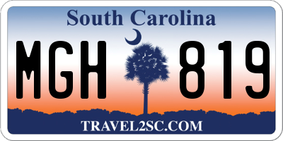 SC license plate MGH819