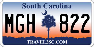 SC license plate MGH822