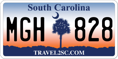 SC license plate MGH828