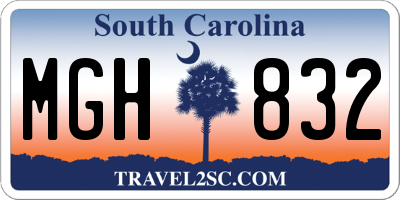 SC license plate MGH832