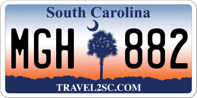 SC license plate MGH882