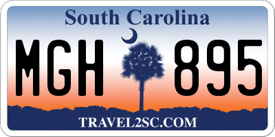 SC license plate MGH895