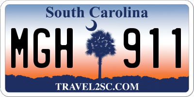 SC license plate MGH911