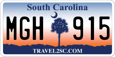 SC license plate MGH915